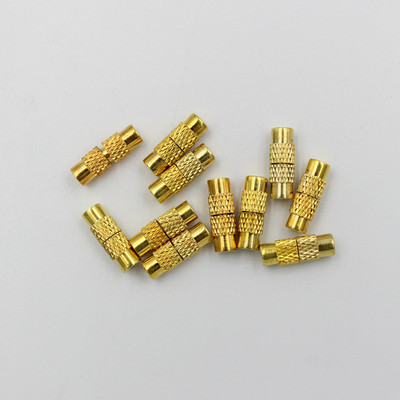 20 tk messingist sambaga kruviklambrid, tünniga keeratav klamber käevõru kaelakee ehete jaoks Leiud 4x12 mm