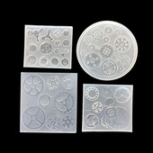 1db UV gyanta ékszer folyékony szilikon forma Punk stílusú Gear Resin Charms medál formák barkácsoláshoz Intersperse dekoráció