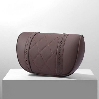 Set de perne de lux pentru mașină, din piele Napa, pernă pentru gât, talie vehicul, suport lombar, gadget auto, perne de călătorie, accesoriu interior