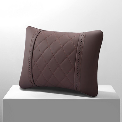 Set de perne de lux pentru mașină, din piele Napa, pernă pentru gât, talie vehicul, suport lombar, gadget auto, perne de călătorie, accesoriu interior