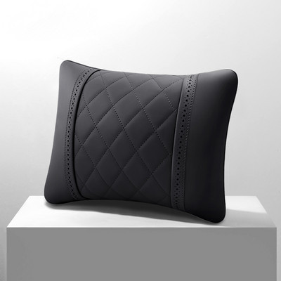 Set de perne de lux pentru mașină, din piele Napa, pernă pentru gât, talie vehicul, suport lombar, gadget auto, perne de călătorie, accesoriu interior