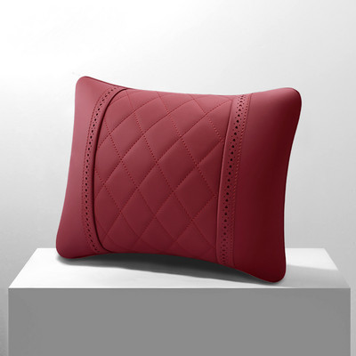 Set de perne de lux pentru mașină, din piele Napa, pernă pentru gât, talie vehicul, suport lombar, gadget auto, perne de călătorie, accesoriu interior