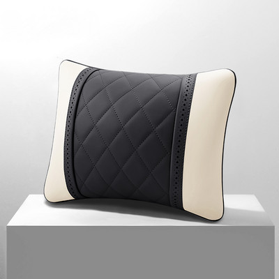 Set de perne de lux pentru mașină, din piele Napa, pernă pentru gât, talie vehicul, suport lombar, gadget auto, perne de călătorie, accesoriu interior