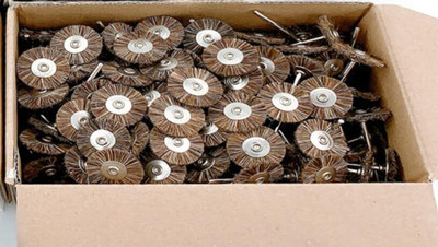 100 kom/144 kom Abrazivne četke Dremel pribor Kotač za poliranje Rotirajući alati Pamučni kotač za poliranje 2,35 mm drška 1 kutija za pohranu