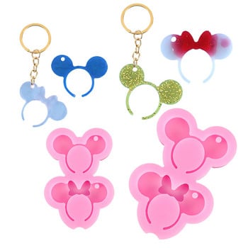 DIY Cartoon Mouse Keychain Casting Καλούπι σιλικόνης για κοσμήματα από ρητίνη Μπρελόκ κρεμαστό κρεμαστό κρύσταλλο εποξειδικό καλούπι κοσμημάτων Εργαλείο κατασκευής