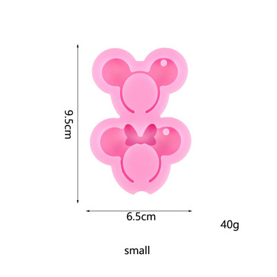 „Pasidaryk pats“ animacinių filmų pelės raktų pakabuko liejimo silikoninė forma dervos papuošalų raktų pakabukų pakabukų krištoliniams epoksidinės dervos formos papuošalams gaminti