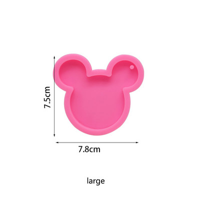 „Pasidaryk pats“ animacinių filmų pelės raktų pakabuko liejimo silikoninė forma dervos papuošalų raktų pakabukų pakabukų krištoliniams epoksidinės dervos formos papuošalams gaminti