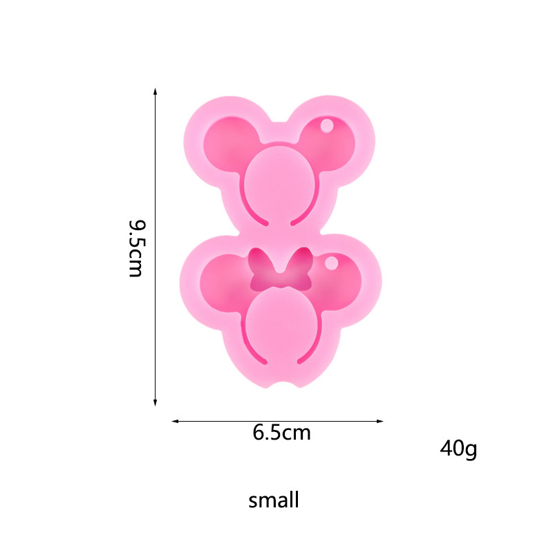 „Pasidaryk pats“ animacinių filmų pelės raktų pakabuko liejimo silikoninė forma dervos papuošalų raktų pakabukų pakabukų krištoliniams epoksidinės dervos formos papuošalams gaminti