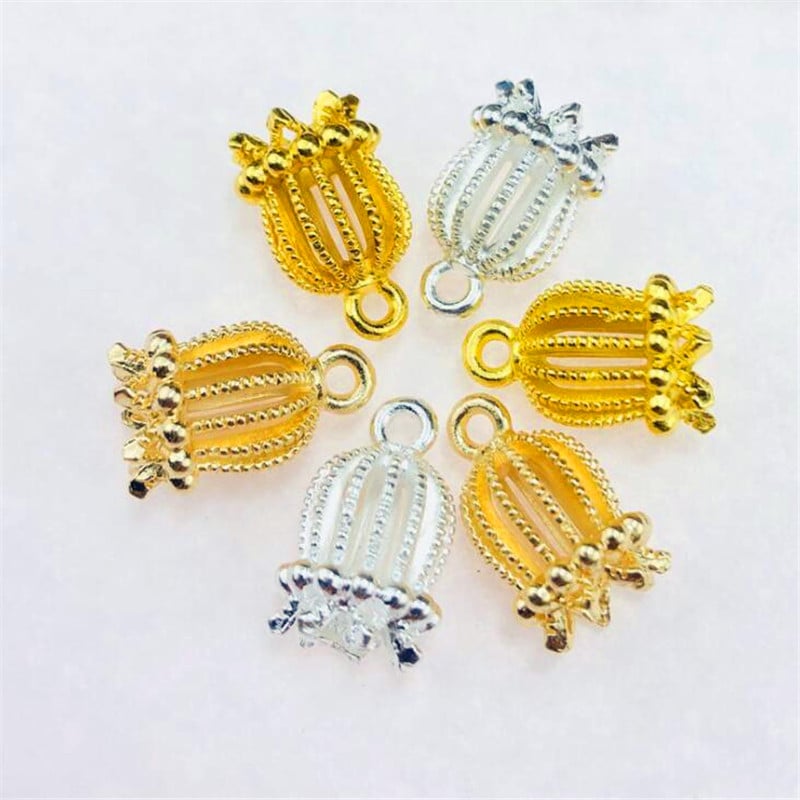 20db 10x16mm Charms madárkalitka korona medál barkácsolás barkácsoláshoz nyaklánc karkötő ékszer készítés lelet kiegészítők