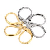 20vnt 16X11mm nerūdijančio plieno auksiniai korėjietiški auskarai moterims, pagrindas auskarams.