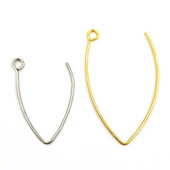 20 vnt. nerūdijančio plieno prancūziško stiliaus ausų kabliukas, V formos, pasidaryk pats, madingi auskarų priedai Papuošalai Neišblunkantys priedai