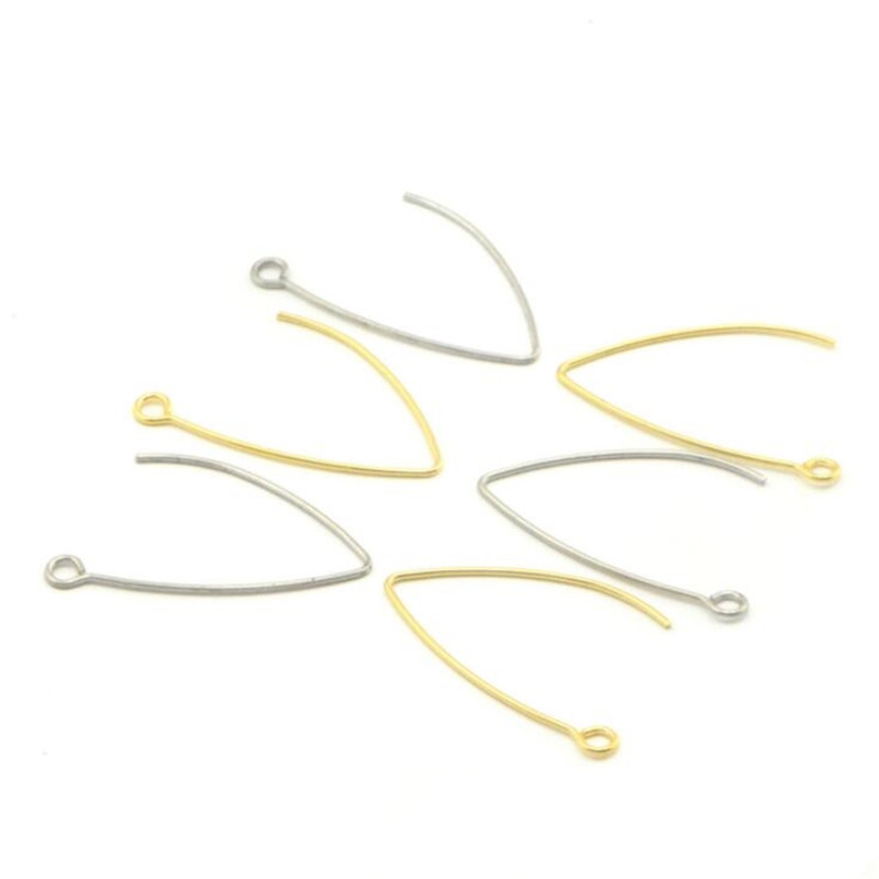 20 vnt. nerūdijančio plieno prancūziško stiliaus ausų kabliukas, V formos, pasidaryk pats, madingi auskarų priedai Papuošalai Neišblunkantys priedai