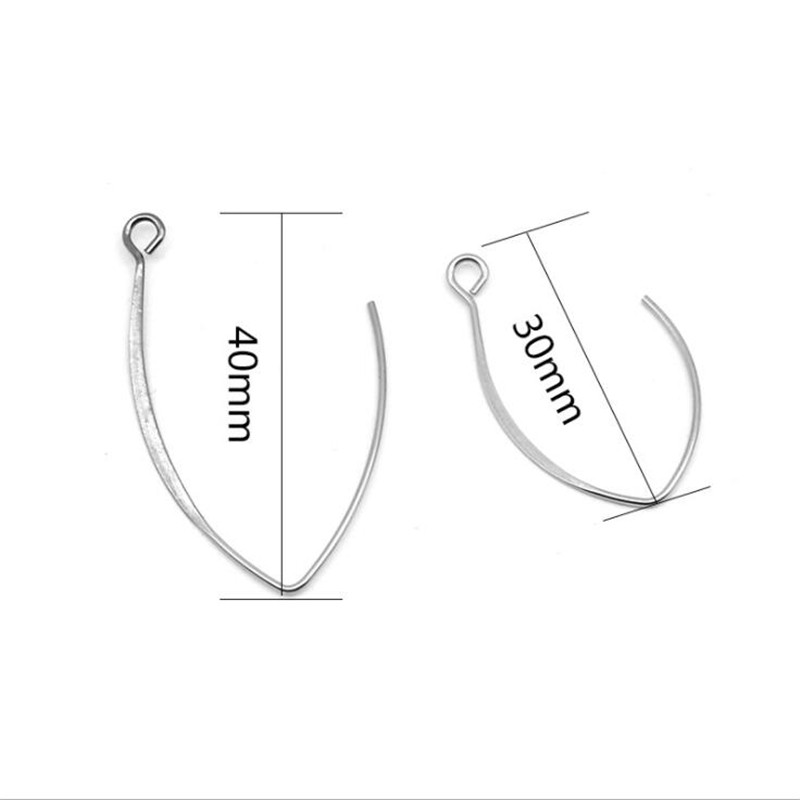 20 vnt. nerūdijančio plieno prancūziško stiliaus ausų kabliukas, V formos, pasidaryk pats, madingi auskarų priedai Papuošalai Neišblunkantys priedai