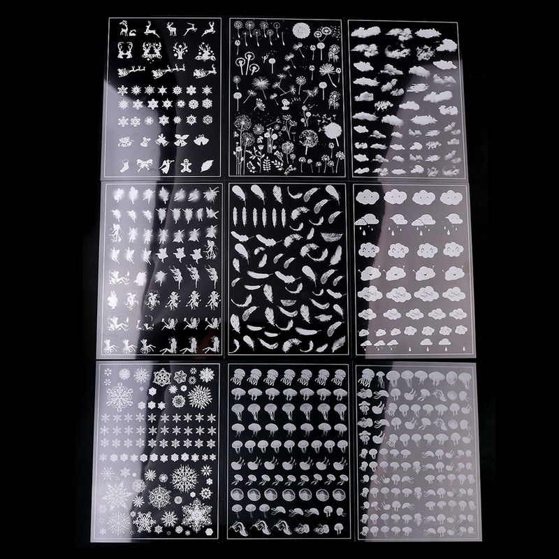 Alb 3 buc. Fulgi de zăpadă, meduze, nor, păpădie, material transparent, cu umplere pentru bijuterii DIY.