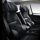 Set de perne auto 2022, cu memorie spațială, din bumbac, tetieră automată, suport lombar, pernă eliberează piele, umăr, gât și talie