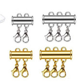 2 bucăți închizătoare cu mai multe șuvițe colier închizătoare de homar Conectori de bijuterii de blocare cu tub magnetic pentru fabricarea de bijuterii DIY Accesorii pentru descoperiri