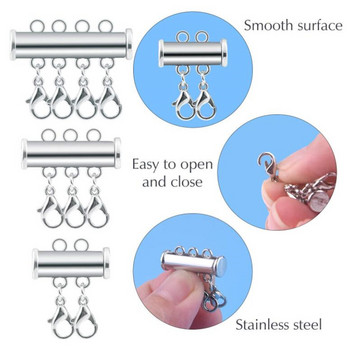 2бр. Многонишкова закопчалка Закопчалка за омар Колие с магнитна тръбна ключалка Конектори за бижута за изработка на бижута Направи си сам Аксесоари
