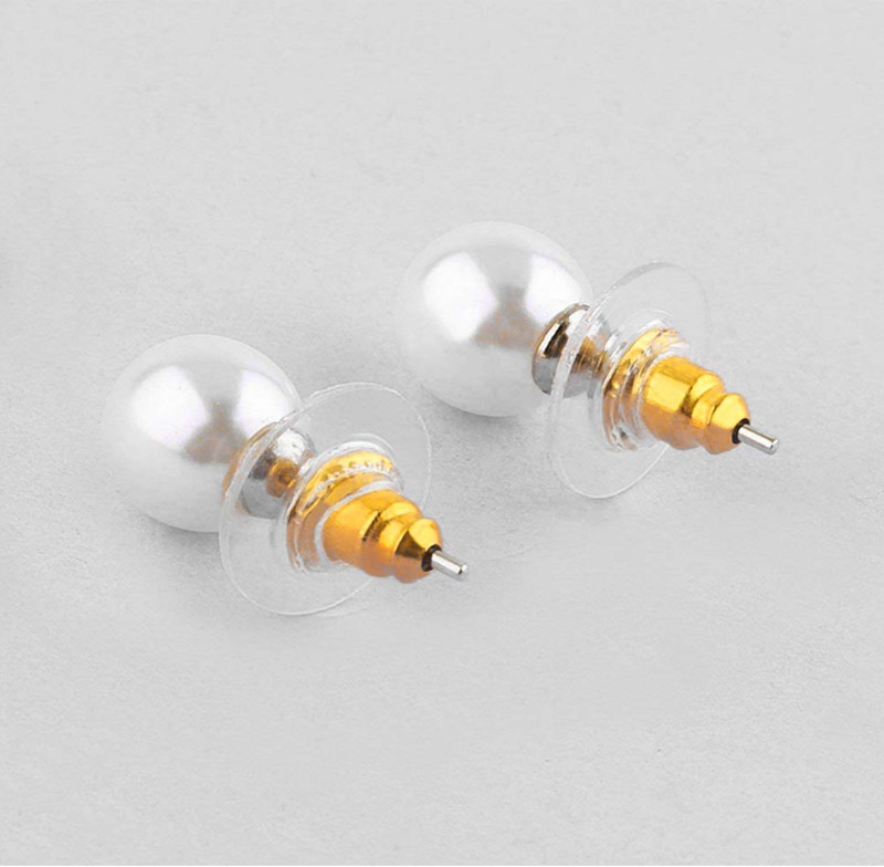 100 tk/partii Kuldpostimutrid Silicon Stud Kõrvarõngas Blokeeritud kõrvatropid Kõrvarõngaste jaoks Korgid Ehete valmistamise Aksessuaarid