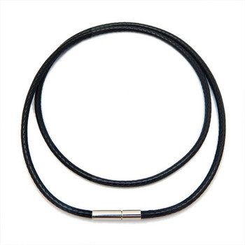 1,0/1,5/2,0 мм черен восъчен шнур, копринен кожен кабел, телено въже, верига, закопчалка от неръждаема стомана, колие, въже за изработка на бижута „направи си сам“