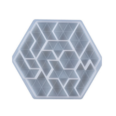3D obrazovne heksagonalne slagalice Silikonski kalup Tangram igra Dječje igračke Kalup od epoksidne smole DIY nakit Izrada alata za lijevane predmete