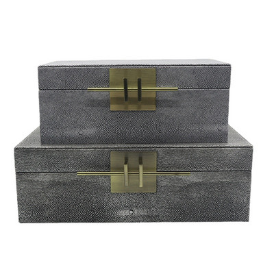 Luxury Nordic Pu Leather Box Storage Box Organizer για κορίτσι Μεταλλικό Jewelry Box Αποθήκευση Θήκη Σκουλαρίκια Οθόνη Δώρο