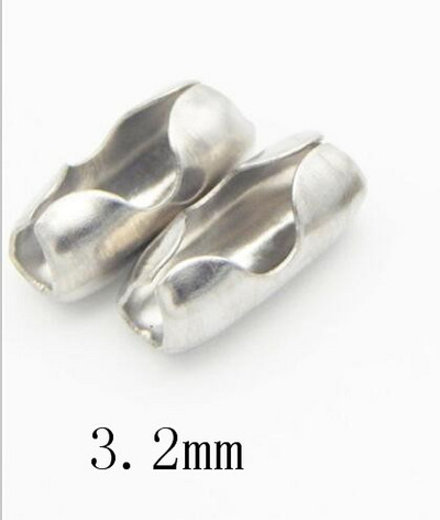 50pcs/Lot 1.5 2.0 2.5 3.2 mm Kuglasti lanac od nehrđajućeg čelika Konektor Kopče Završne perle Stezanje za DIY izradu nakita Pribor za pronalaženje