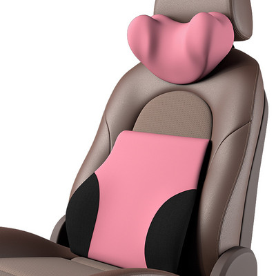 Sport U Jastuk za glavu automobila Memorijska pjena Navlaka za auto vrat Naslon za unutrašnjost Dodaci za unutrašnjost Ružičasto sjedalo Struk Jastuk za lumbalni dio leđa Gadgeti