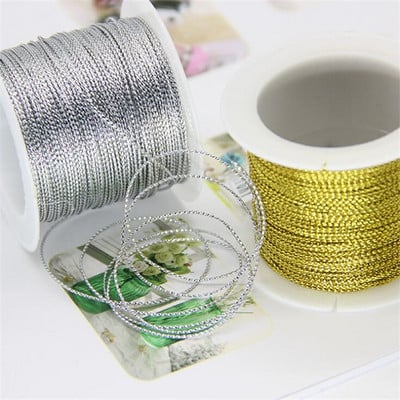 20m/Ball Glitter Gold Sliver Κορδόνια Ίνες Κλωστές Συσκευασία Δώρα Δώρα Διακοσμητικές Κλωστές Σειρά DIY Αξεσουάρ ραπτικής προμήθειες