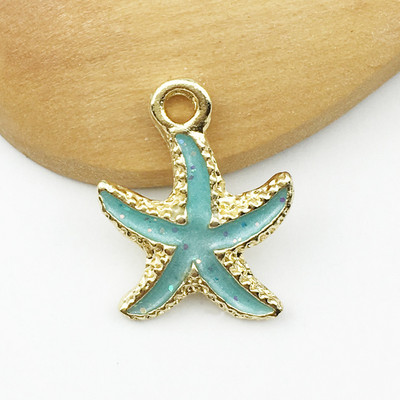 10 ks/lot Roztomilé hviezdice ulity morské mušle prívesky oceánsky štýl náramok náhrdelník šperky DIY remeselné doplnky