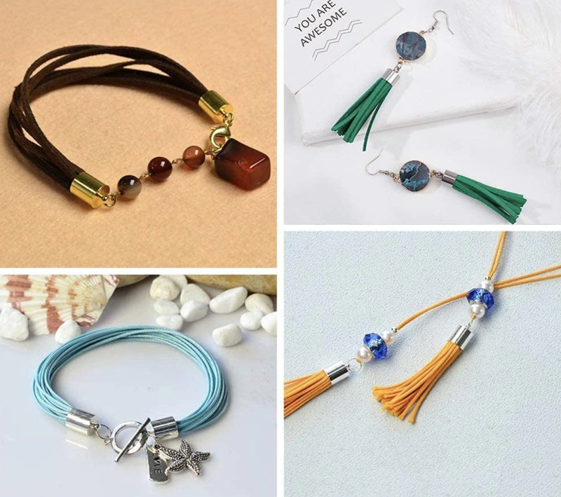 20 vnt. Nerūdijančio plieno laidų galų dangteliai, priklijuojami galų dangteliai, odinis laido užsegimas, skirtas pasidaryk pats.