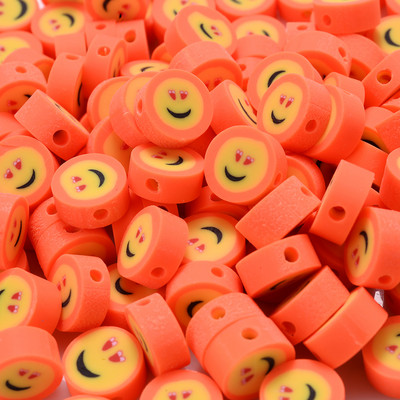 30/50/100 kom 10 mm šareni smajlić od polimerske gline labave razmaknice perle za izradu nakita DIY ogrlica narukvica dodaci