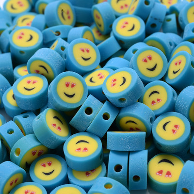 30/50/100 kom 10 mm šareni smajlić od polimerske gline labave razmaknice perle za izradu nakita DIY ogrlica narukvica dodaci