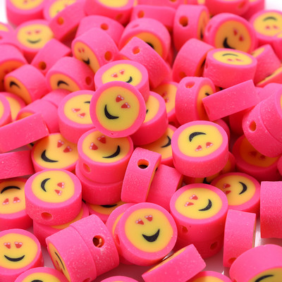 30/50/100 kom 10 mm šareni smajlić od polimerske gline labave razmaknice perle za izradu nakita DIY ogrlica narukvica dodaci