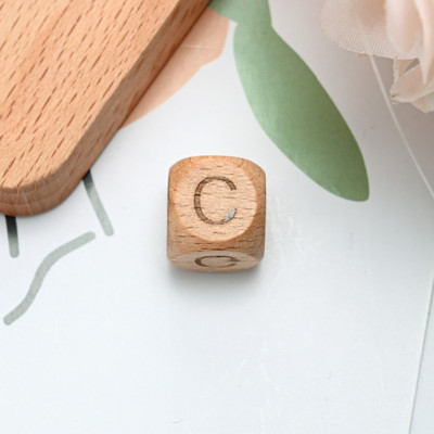 10/20/30 komada 10 12 mm prirodnih drvenih odstojnih perli od slova, četvrtastih izrezbarenih labavih perli za izradu nakita Dodaci za DIY narukvice