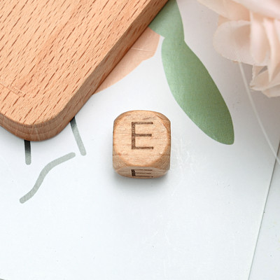 10/20/30 komada 10 12 mm prirodnih drvenih odstojnih perli od slova, četvrtastih izrezbarenih labavih perli za izradu nakita Dodaci za DIY narukvice