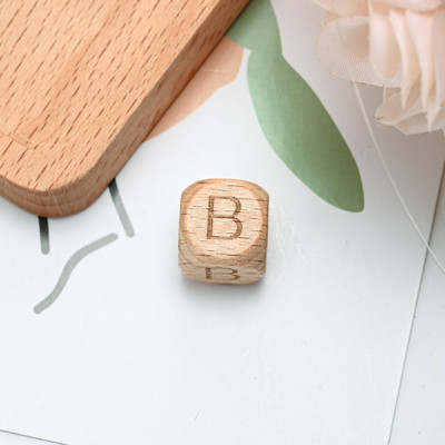 10/20/30 komada 10 12 mm prirodnih drvenih odstojnih perli od slova, četvrtastih izrezbarenih labavih perli za izradu nakita Dodaci za DIY narukvice