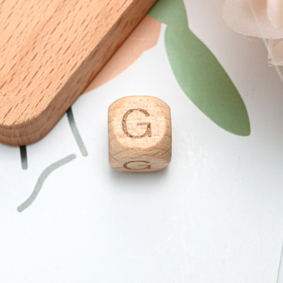 10/20/30 komada 10 12 mm prirodnih drvenih odstojnih perli od slova, četvrtastih izrezbarenih labavih perli za izradu nakita Dodaci za DIY narukvice