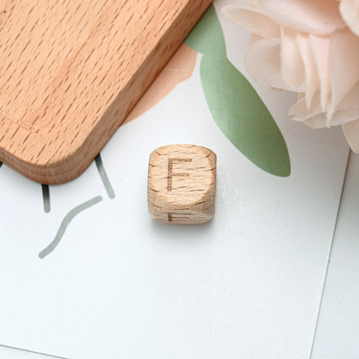 10/20/30 komada 10 12 mm prirodnih drvenih odstojnih perli od slova, četvrtastih izrezbarenih labavih perli za izradu nakita Dodaci za DIY narukvice