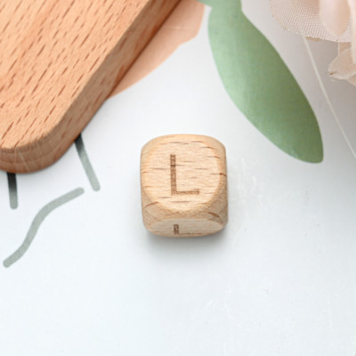 10/20/30 komada 10 12 mm prirodnih drvenih odstojnih perli od slova, četvrtastih izrezbarenih labavih perli za izradu nakita Dodaci za DIY narukvice