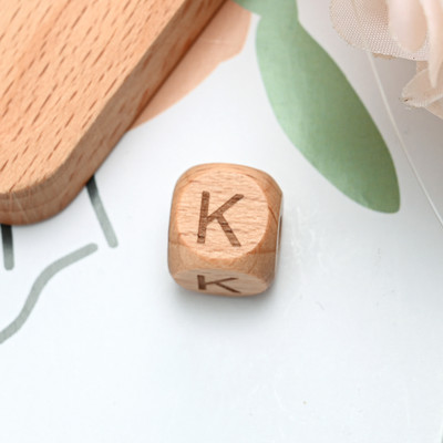 10/20/30 komada 10 12 mm prirodnih drvenih odstojnih perli od slova, četvrtastih izrezbarenih labavih perli za izradu nakita Dodaci za DIY narukvice