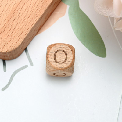 10/20/30 komada 10 12 mm prirodnih drvenih odstojnih perli od slova, četvrtastih izrezbarenih labavih perli za izradu nakita Dodaci za DIY narukvice