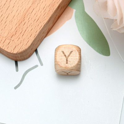 10/20/30 komada 10 12 mm prirodnih drvenih odstojnih perli od slova, četvrtastih izrezbarenih labavih perli za izradu nakita Dodaci za DIY narukvice