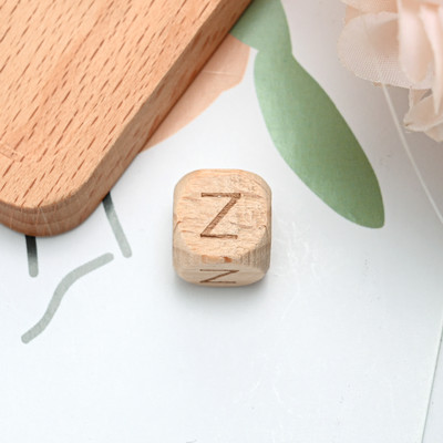 10/20/30 komada 10 12 mm prirodnih drvenih odstojnih perli od slova, četvrtastih izrezbarenih labavih perli za izradu nakita Dodaci za DIY narukvice