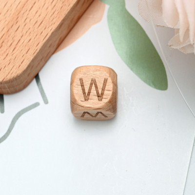 10/20/30 komada 10 12 mm prirodnih drvenih odstojnih perli od slova, četvrtastih izrezbarenih labavih perli za izradu nakita Dodaci za DIY narukvice