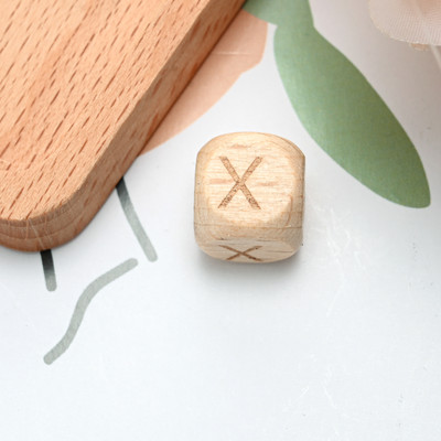 10/20/30 komada 10 12 mm prirodnih drvenih odstojnih perli od slova, četvrtastih izrezbarenih labavih perli za izradu nakita Dodaci za DIY narukvice