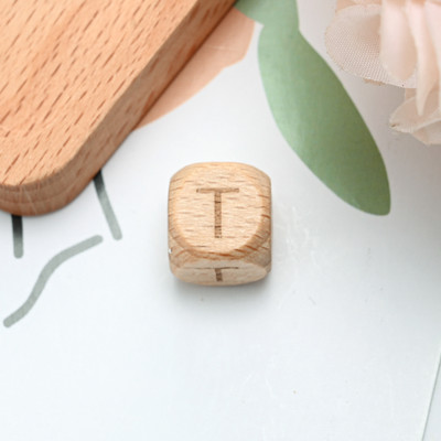 10/20/30 komada 10 12 mm prirodnih drvenih odstojnih perli od slova, četvrtastih izrezbarenih labavih perli za izradu nakita Dodaci za DIY narukvice