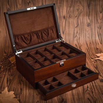 Large Watch Box Organizer 20 slots Ugyen Wood Luxury Storage Boxes Case with Lock ανδρικά ρολόγια Display Stand Ιδέες για δώρα