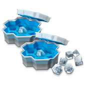 7 formos „pasidaryk pats“ kauliukų, silikoninių ledukų formelių, žaidimų kauliukų mini ledo kubelių padėklai su dangteliais.