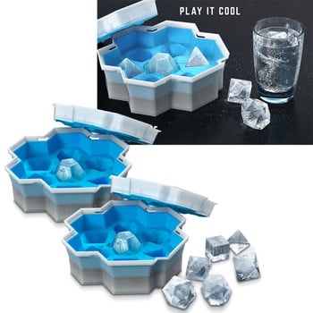 7 Shape DIY Dice Silicone Ice Tray Mold Game Dice Mini παγοθήκες με καπάκια Mold Whisky Reusable Mold Crafts Tools