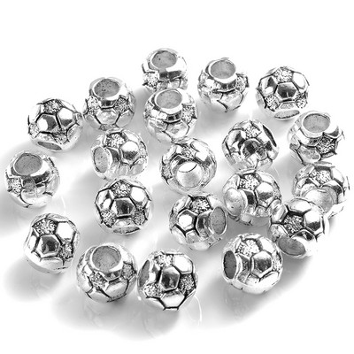 10 tk 10 mm jalgpalli metallist lahtised vahehelmed suure auguga helmed ehete valmistamiseks DIY käevõru kaelakee tarvikud tarvikud